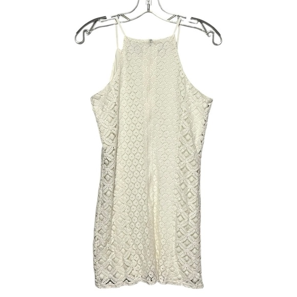 Paper Crane Floral Lace Mini Dress White Small - Picture 4 of 10